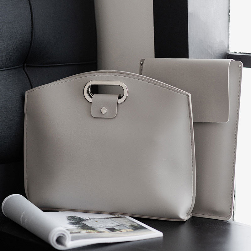 Shockproof Drop-Resistant Leather Computer Carry Bag