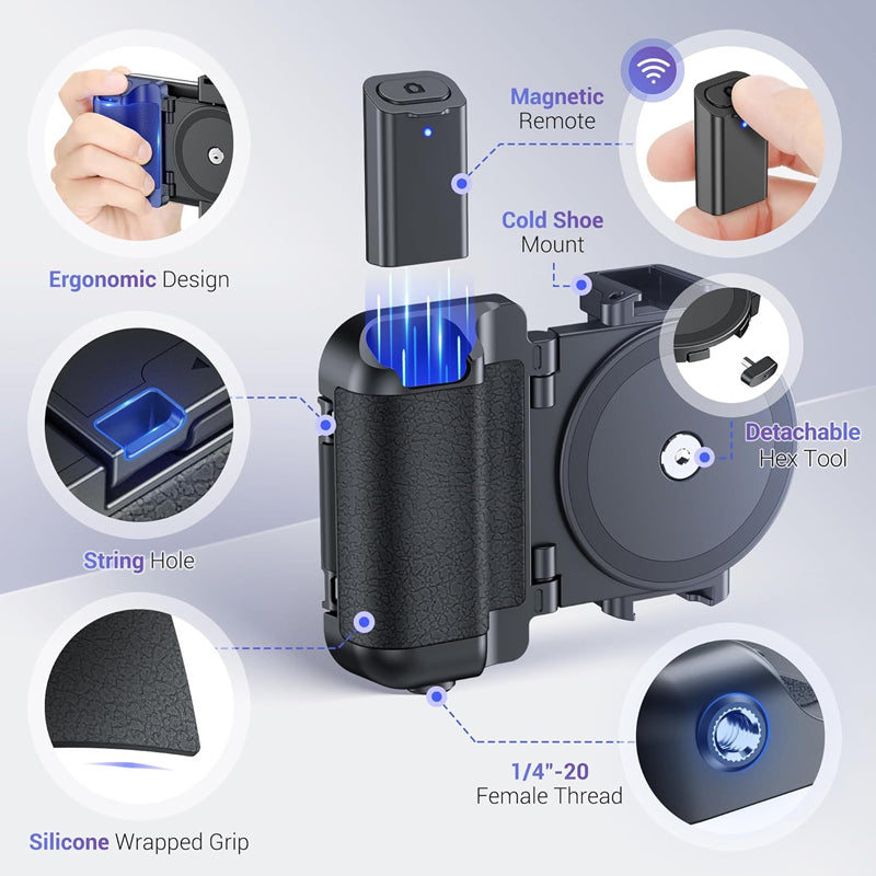 Bluetooth Remote Adjustable Phone Holder