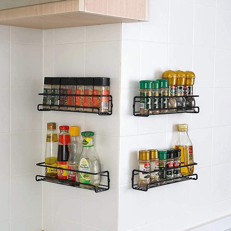 Carbon Steel Wall-Mounted Kitchen Spice Rack