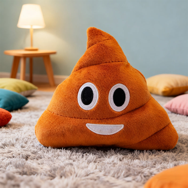 Funny Poop Emoji Plush Pillow