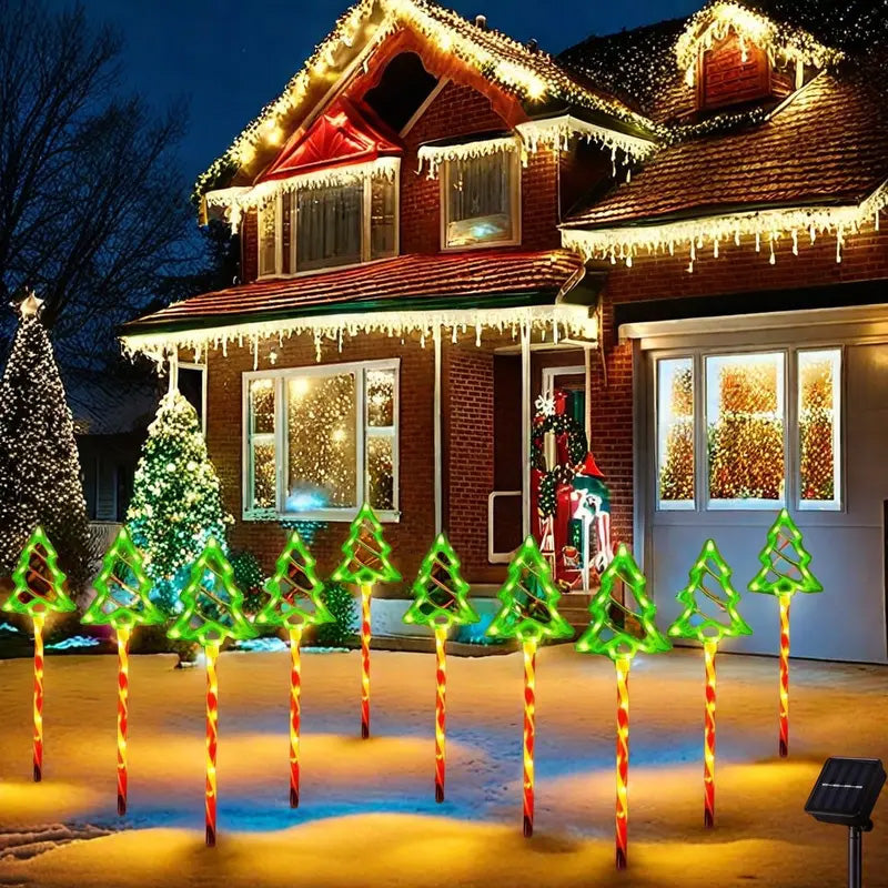 Solar Christmas Tree Lawn Lights