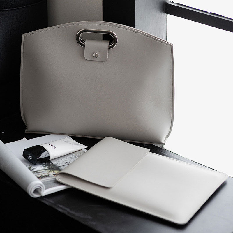 Shockproof Drop-Resistant Leather Computer Carry Bag