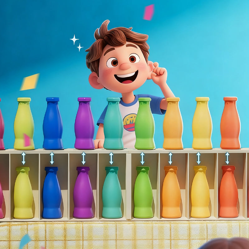 Realistic Beverage Bottle Matching Playset Toy