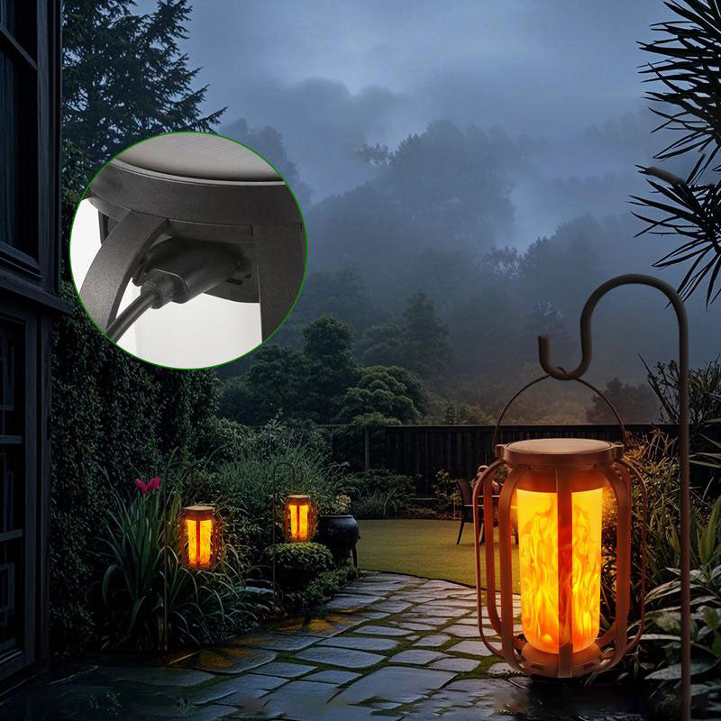 Solar Lantern Outdoor Light with Base
