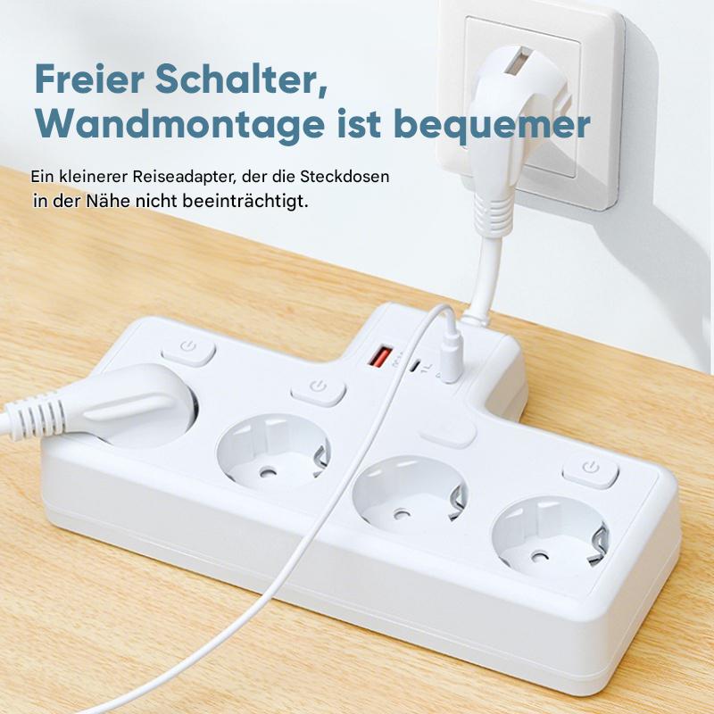 EU Power Adapter with 3 USB Ports