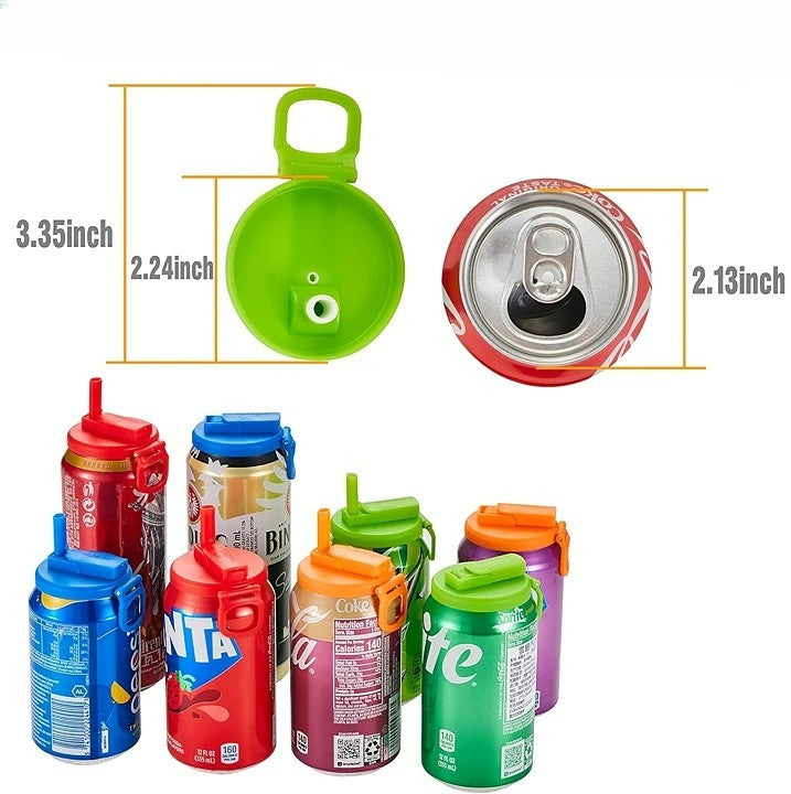 Soda Can Covers with Silicone Straws