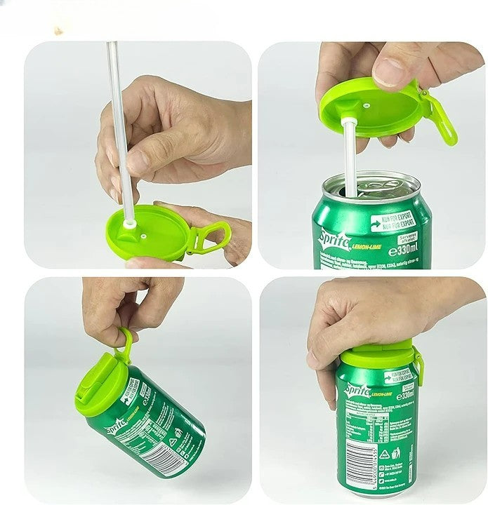 Soda Can Covers with Silicone Straws