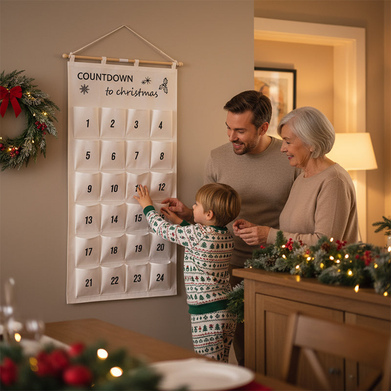Christmas Countdown Hanging Calendar Bag