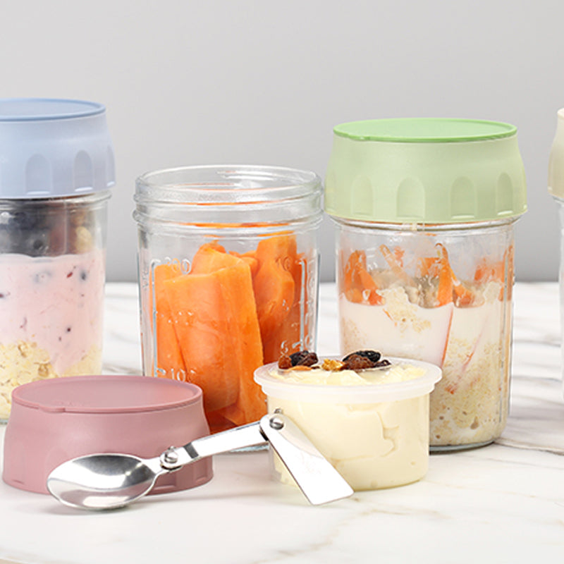 Sealed Breakfast Cup with Folding Spoon