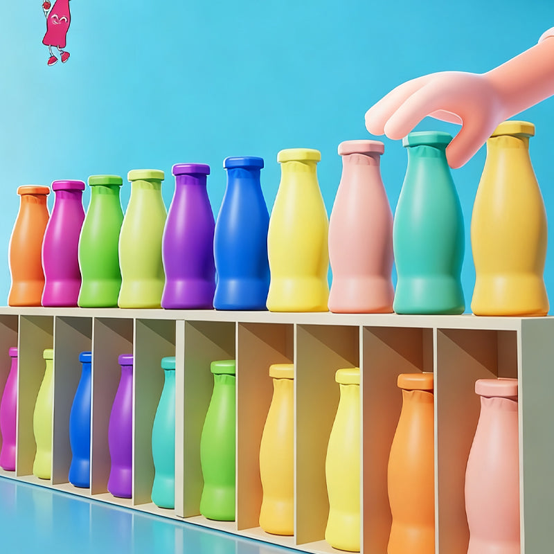 Realistic Beverage Bottle Matching Playset Toy
