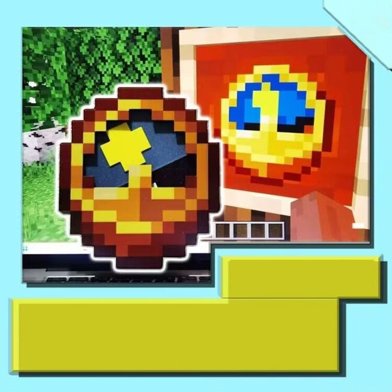 Minecraft Style Clock Desk Decor