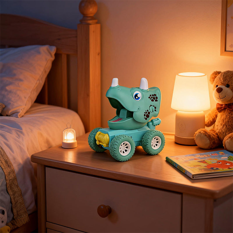 Inertia Press Dinosaur Car Toy