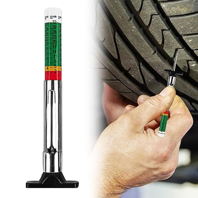 Tire Tread Depth Gauge Metal Tool
