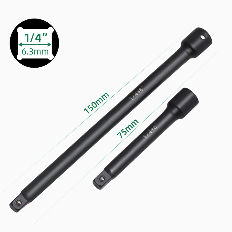 18-Piece CR-V Steel Socket Accessory Set