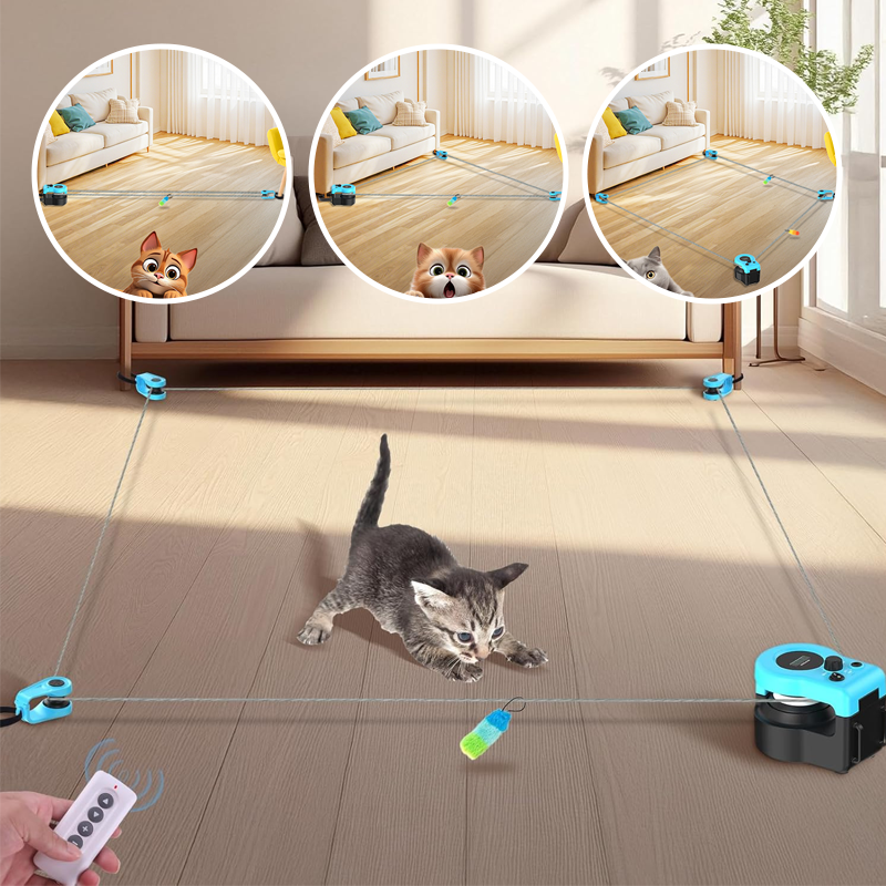 Automatic Manual Weight Loss Running Rope Cat Walking Toy