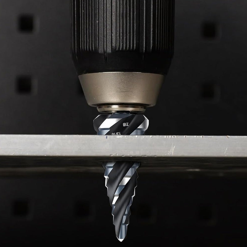 HSS Four-Flute Step Drill Bit Set