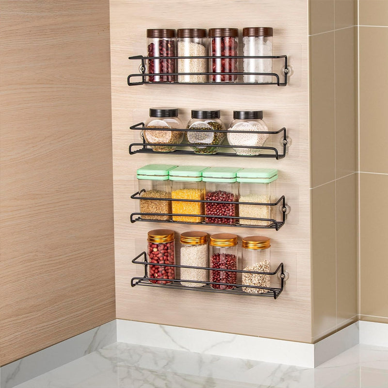 Carbon Steel Wall-Mounted Kitchen Spice Rack