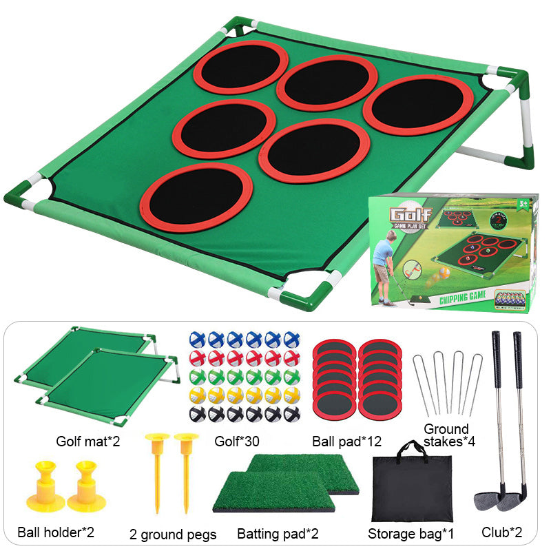 Golf Target Practice Game Mat with Stand