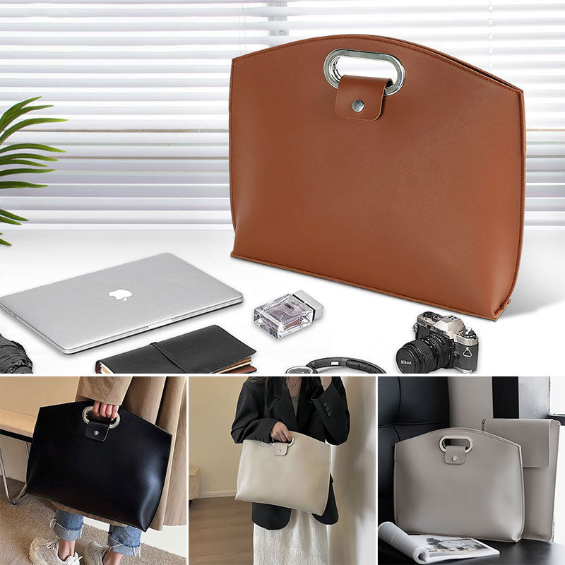 Shockproof Drop-Resistant Leather Computer Carry Bag