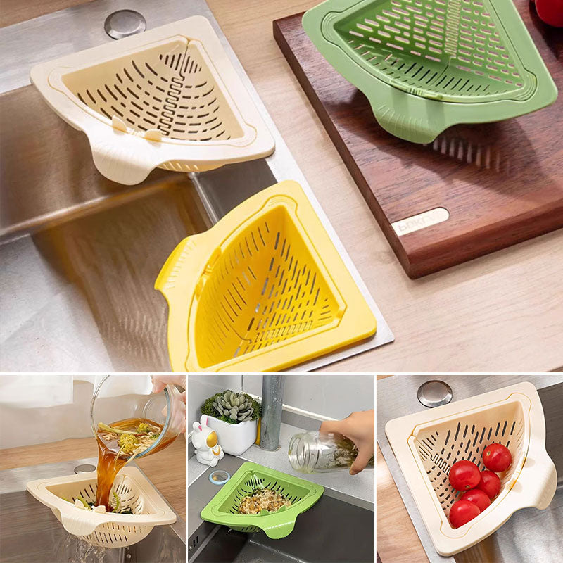 Magnetic Triangular Kitchen Strainer Basket