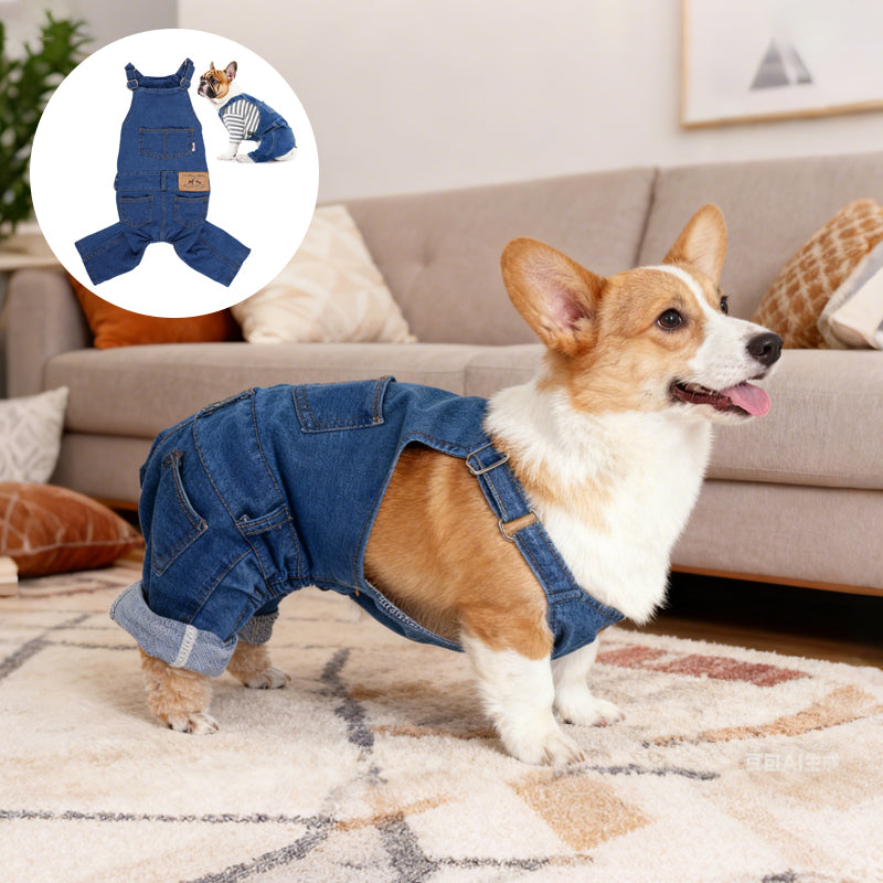 Dog Denim Overall