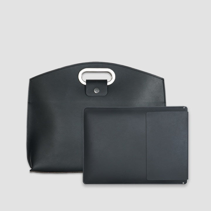 Shockproof Drop-Resistant Leather Computer Carry Bag