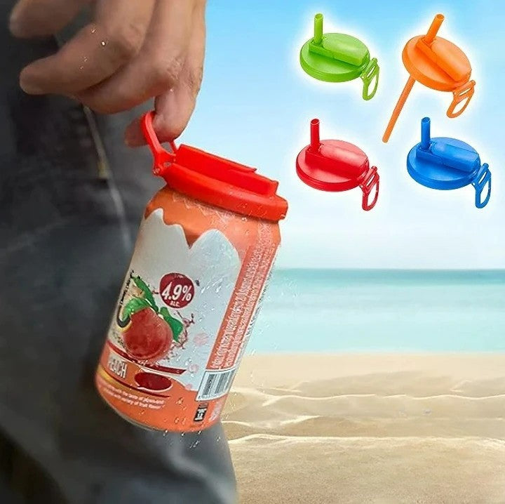 Soda Can Covers with Silicone Straws