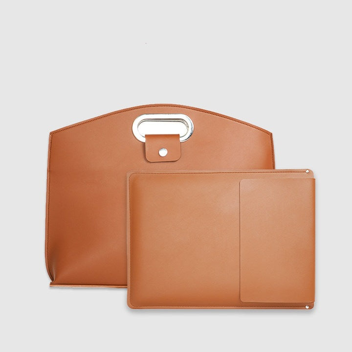 Shockproof Drop-Resistant Leather Computer Carry Bag