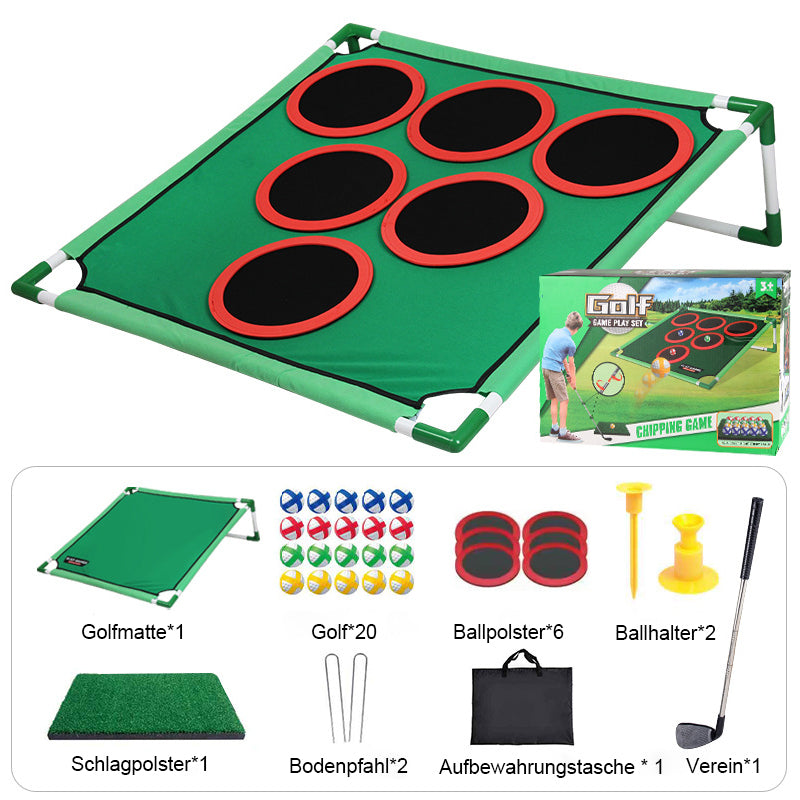 Golf Target Practice Game Mat with Stand