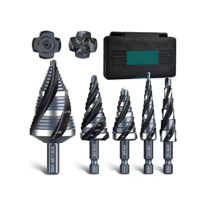 HSS Four-Flute Step Drill Bit Set