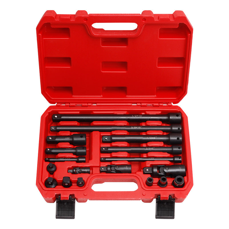 18-Piece CR-V Steel Socket Accessory Set