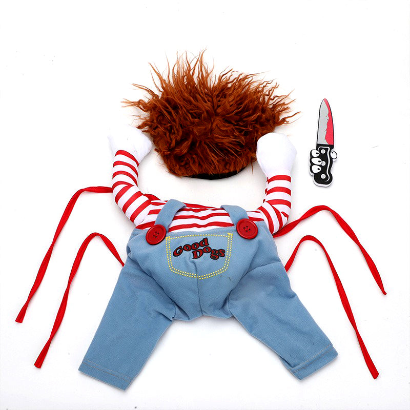 Pet Halloween 3D Clothes Deadly Doll Funny Transformation Costume