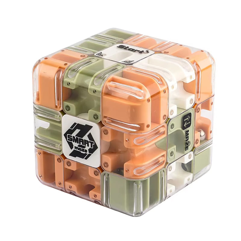 3D Rolling Ball Maze Cube