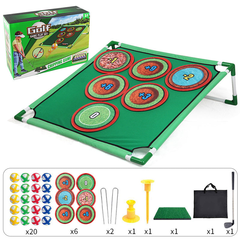 Golf Target Practice Game Mat with Stand