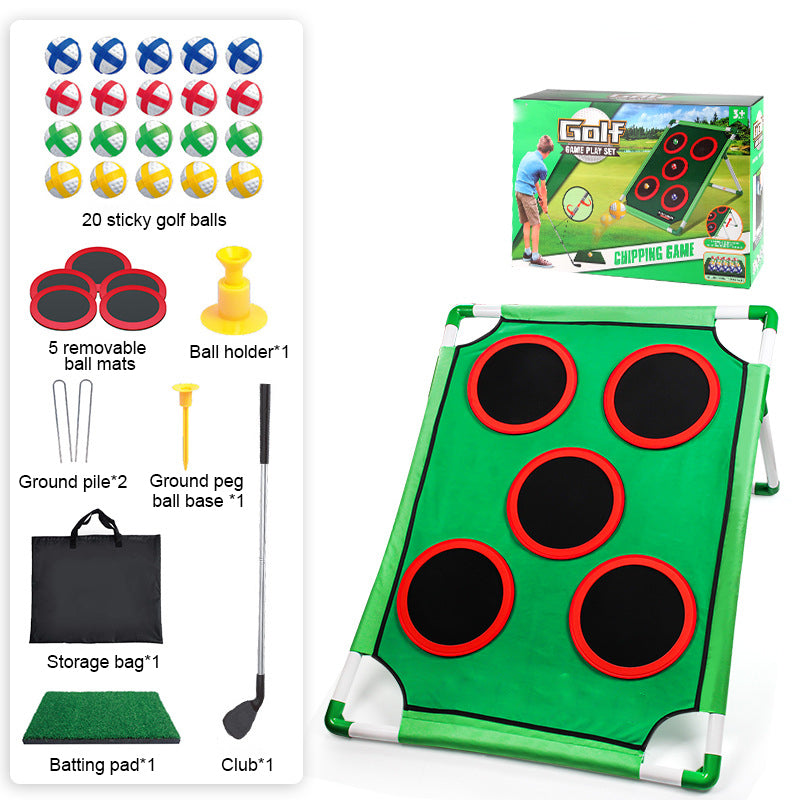 Golf Target Practice Game Mat with Stand