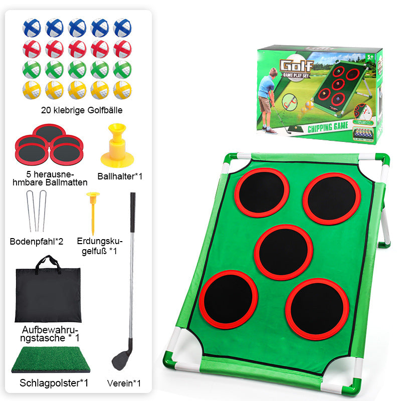 Golf Target Practice Game Mat with Stand