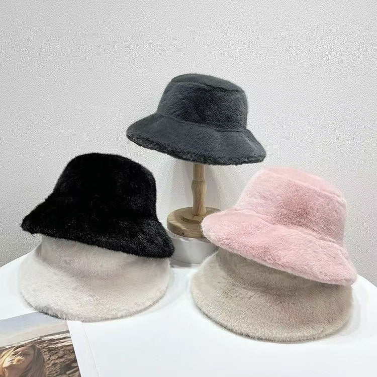 Bucket Hats Fashion Outdoor Fisherman Hat with Fleece