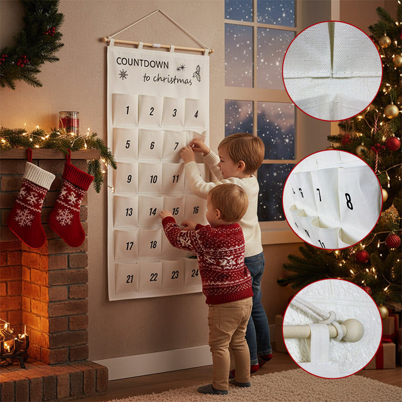 Christmas Countdown Hanging Calendar Bag