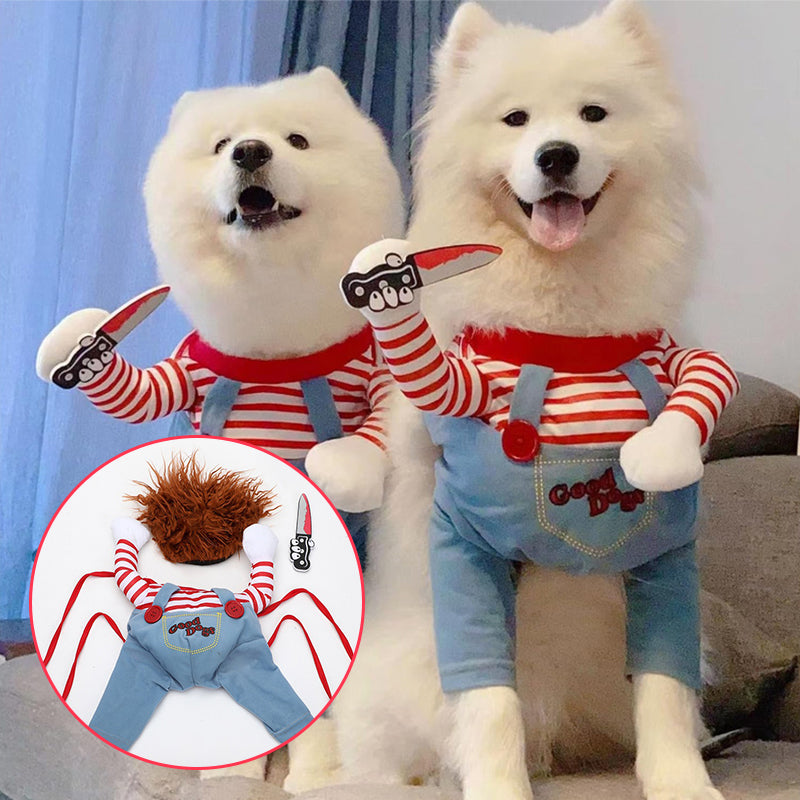 Pet Halloween 3D Clothes Deadly Doll Funny Transformation Costume