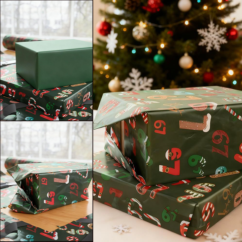 Festive Christmas Wrapping Paper Set