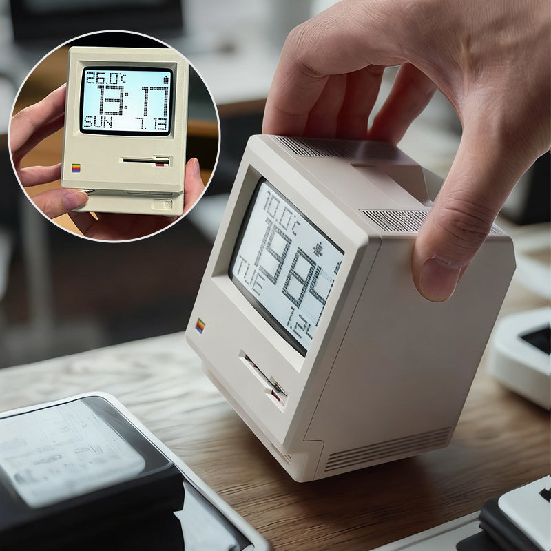 Vintage Cream Digital Rechargeable Alarm Clock