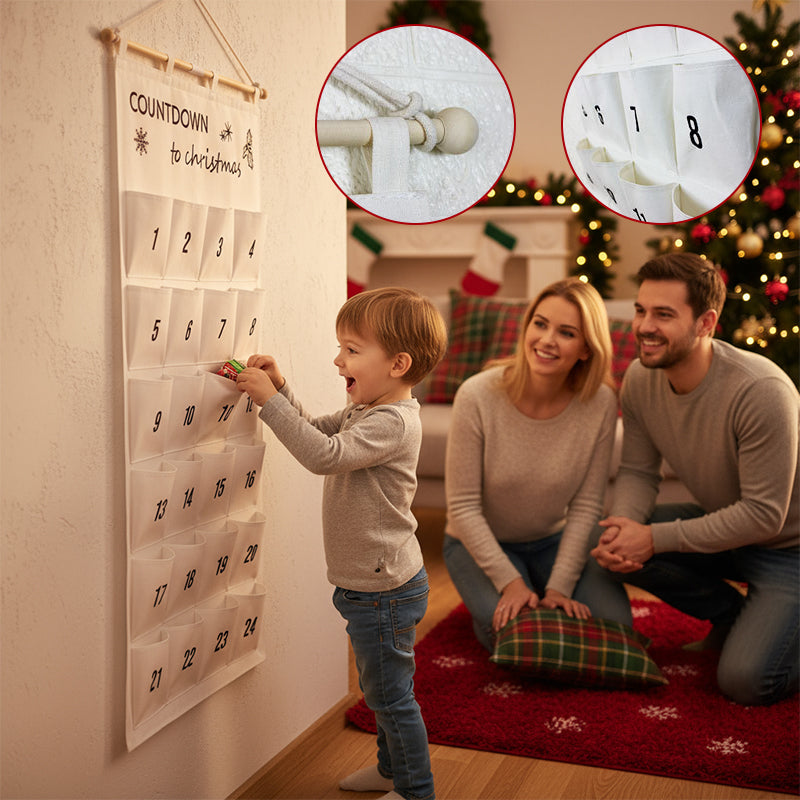 Christmas Countdown Hanging Calendar Bag