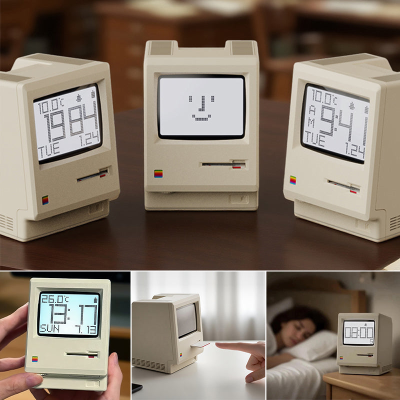 Vintage Cream Digital Rechargeable Alarm Clock