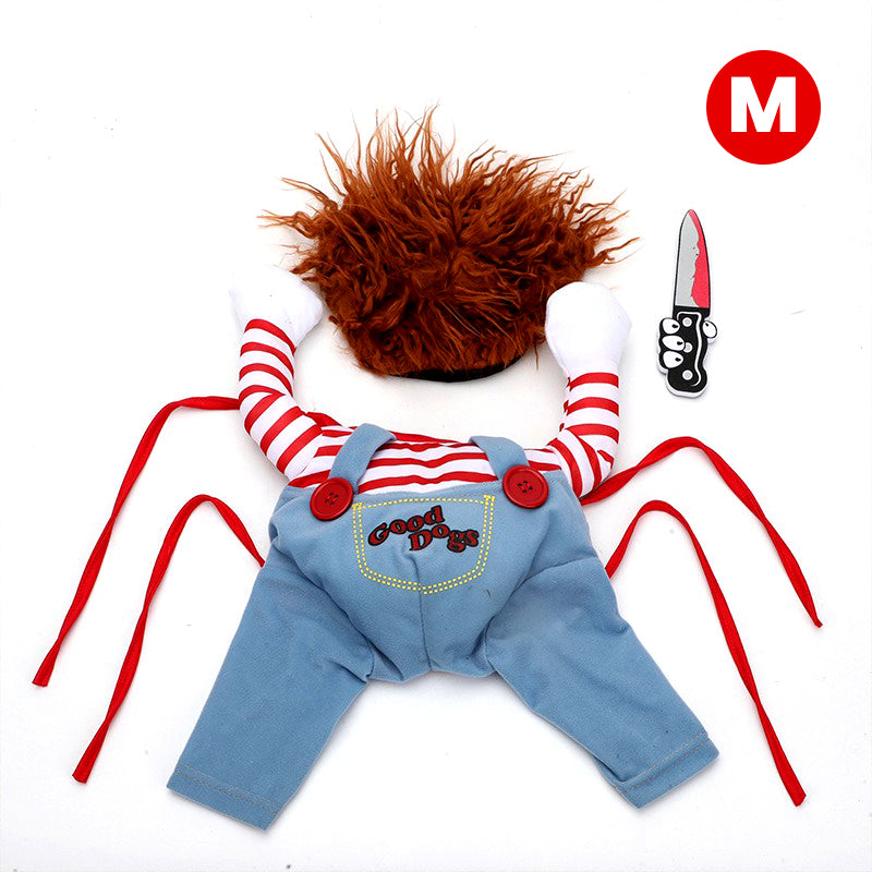 Pet Halloween 3D Clothes Deadly Doll Funny Transformation Costume