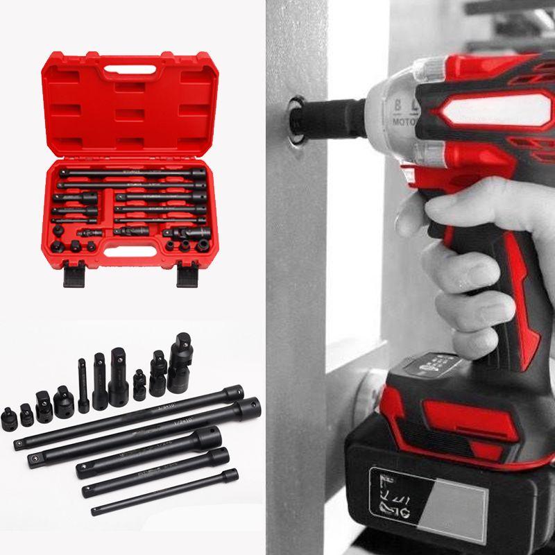 18-Piece CR-V Steel Socket Accessory Set