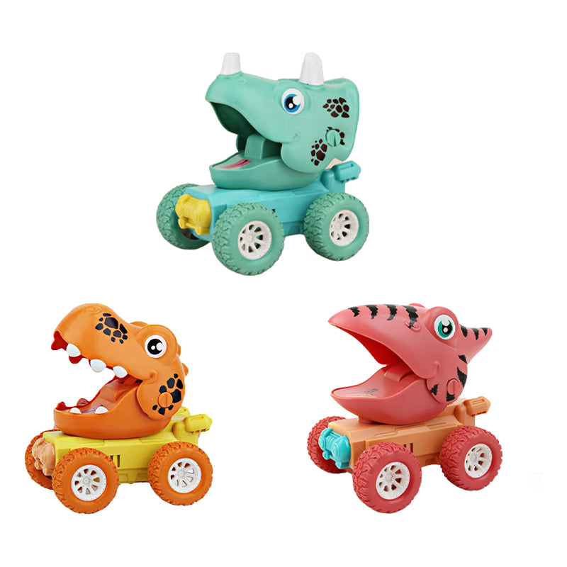 Inertia Press Dinosaur Car Toy