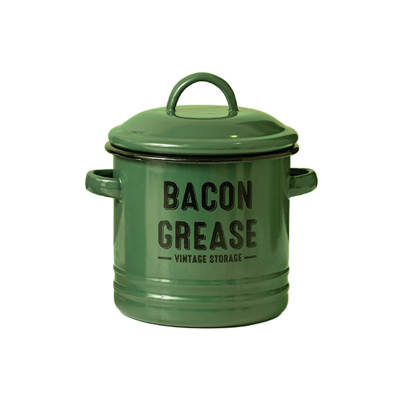 Vintage Enamel Double-Handle Oil Can