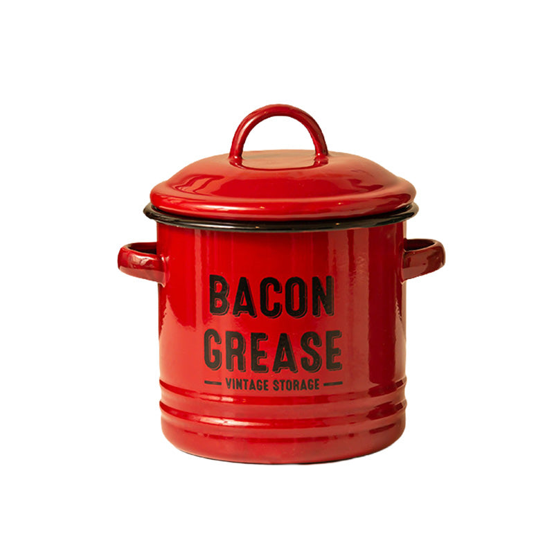 Vintage Enamel Double-Handle Oil Can