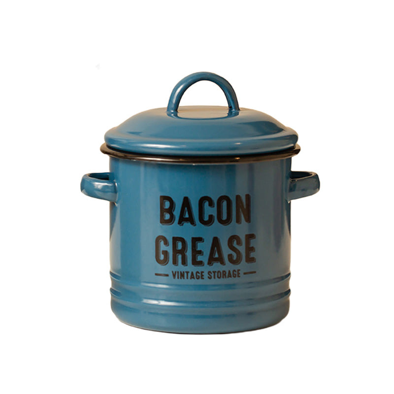 Vintage Enamel Double-Handle Oil Can