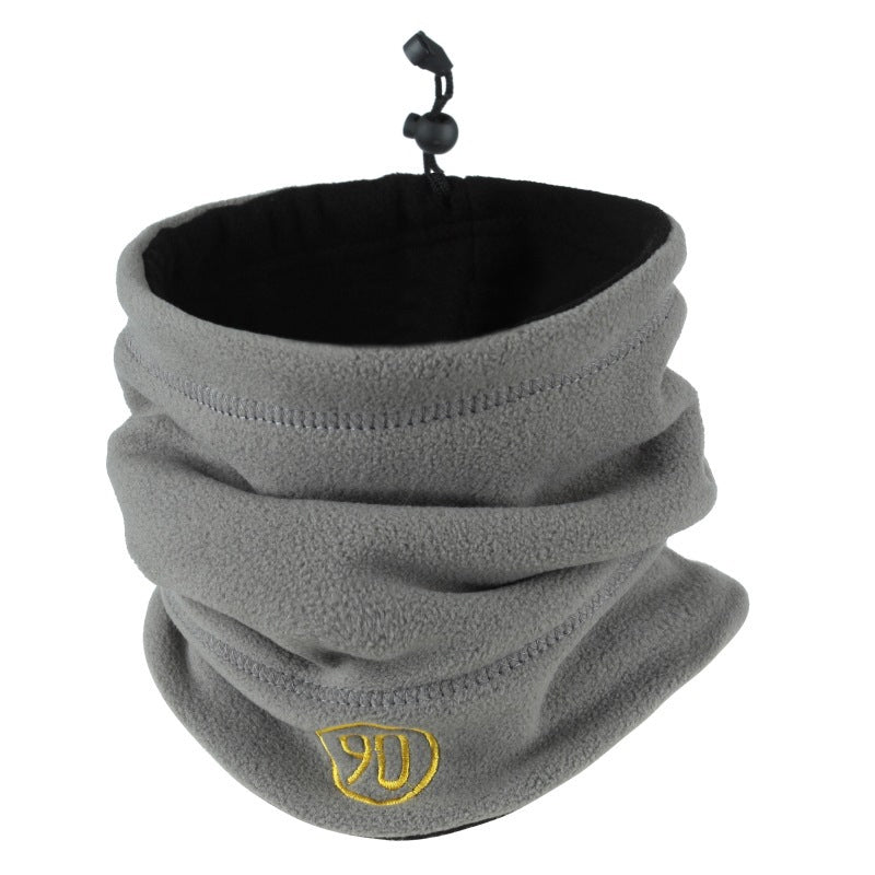 Thickened windproof wool double-sided pullover scarf